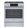 Bosch - Benchmark Series 4.8 Cu. Ft. Slide-In Gas Convection Range with Self-Cleaning - Stainless Steel