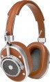 Master & Dynamic - MH40 Wired Over-the-Ear Headphones - Silver Metal/Brown Leather