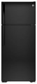 GE - 17.6 Cu. Ft. Frost-Free Top-Freezer Refrigerator - Black