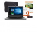 Lenovo 100-15IBD 80QQ00M7US Laptop, Microsoft Office 365, Internet Security Software, Sleeve & Flash Drive Package