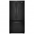Whirlpool - 22 cu. ft. French Door Refrigerator with Humidity-Controlled Crispers - Black