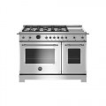 Bertazzoni - Self-Cleaning Freestanding Double Oven Dual Fuel Convection Range - Stainless Steel