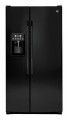 Hotpoint - 25.4 Cu. Ft. Side-by-Side Refrigerator with Thru-the-Door Ice and Water - Black
