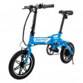 Swagtron - Swagcycle EB-5 Plus Lightweight Aluminum Folding Electric Bike - Blue