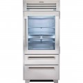 Sub-Zero  PRO 22.7 Cu. Ft. Bottom-Freezer Built-In Refrigerator with Glass Door - Stainless steel