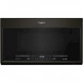 Whirlpool - 2.1 Cu. Ft. Over-the-Range Microwave with Steam Cooking - Black stainless steel
