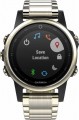 Garmin - fēnix® 5S Sapphire GPS Heart Rate Monitor Watch - Champagne with Metal Band