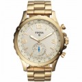 Fossil - Q Nate Hybrid Smartwatch 50mm Gold-Tone Steel - Gold-tone steel