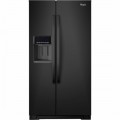 Whirlpool - 21 Cu. Ft. Side-by-Side Counter-Depth Refrigerator with Water and Ice Dispenser - Black