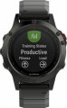 Garmin - fēnix® 5 Sapphire GPS Heart Rate Monitor Watch - Slate Gray with Metal Band