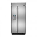 Jenn-Air 25 Cu. Ft. Side-by-Side Built-In Refrigerator - Stainless steel