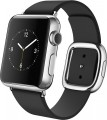 Apple - Apple Watch (first-generation) 38mm Stainless Steel Case - Black Modern Buckle – Medium