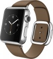 Apple - Apple Watch (first-generation) 38mm Stainless Steel Case - Brown Modern Buckle – Large