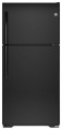 GE - 18.2 Cu. Ft. Frost-Free Top-Freezer Refrigerator - Black
