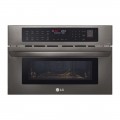 LG - 1.7 Cu. Ft. Convection Built In Microwave with Sensor Cooking and Air Fry - Black stainless steel