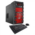 CybertronPC - Hyper-2X960 Desktop - Intel Core i7 - 16GB Memory - 2TB Hard Drive + 128GB Solid State Drive - Red