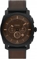 Fossil Machine Gen 6 Hybrid Smartwatch Dark Brown Leather - Brown, Black