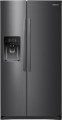 Samsung - 24.5 Cu. Ft. Side-by-Side Refrigerator with Thru-the-Door Ice and Water - Black Stainless Steel