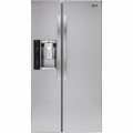 LG - 21.9 Cu. Ft. Side-by-Side Counter-Depth Refrigerator - Stainless steel