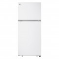 LG - 17.5 Cu. Ft. Top-Freezer Refrigerator with Reversible Doors - White