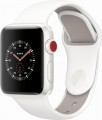 Apple Watch Edition (GPS + Cellular), 38mm White Ceramic Case with Soft White/Pebble Sport Band - White Ceramic