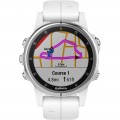Garmin - fēnix 5S Plus Sapphire Smart Watch - Fiber-Reinforced Polymer - Carrara White