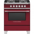 Fisher & Paykel - 3.5 Cu. Ft. Freestanding Gas Range - Red