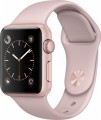 Apple - Apple Watch Series 1 42mm Rose Gold Aluminum Case Pink Sand Sport Band - Rose Gold Aluminum