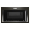 KitchenAid - 1.9 Cu. Ft. Convection Over-the-Range Microwave with Air Fry Mode - Black Stainless Steel with PrintShield Finish